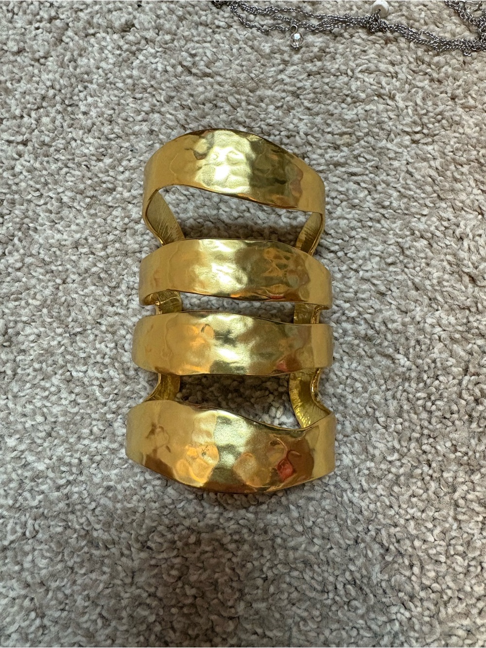 Hammered Gold Cuff Bracelet